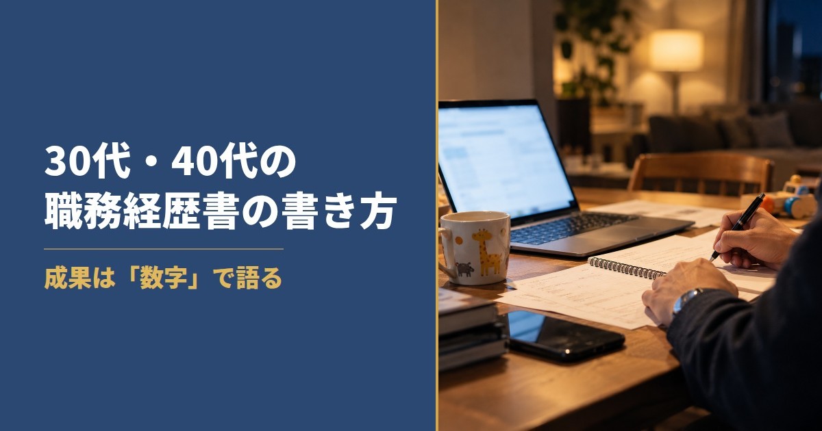 30代・40代の職務経歴書の書き方 成果は数字で語る