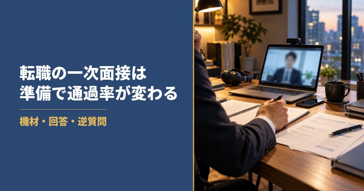 転職の一次面接は準備で通過率が変わる 機材・回答・逆質問